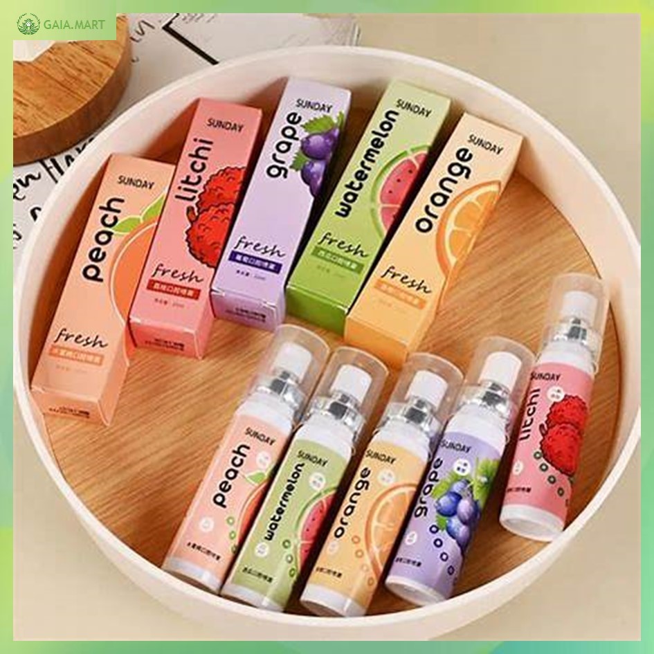 Parfum Mulut Mouth Spray Peppermint Buah Halal Penghilang Bau Nafas Pengharum Mulut Fresh XX088