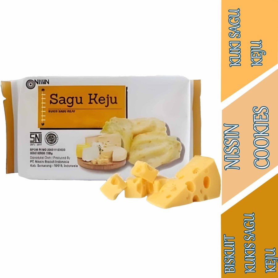 

Biskuit Kukis Sagu Rasa Keju - Nissin - Kukis Sagu Keju - 110gr