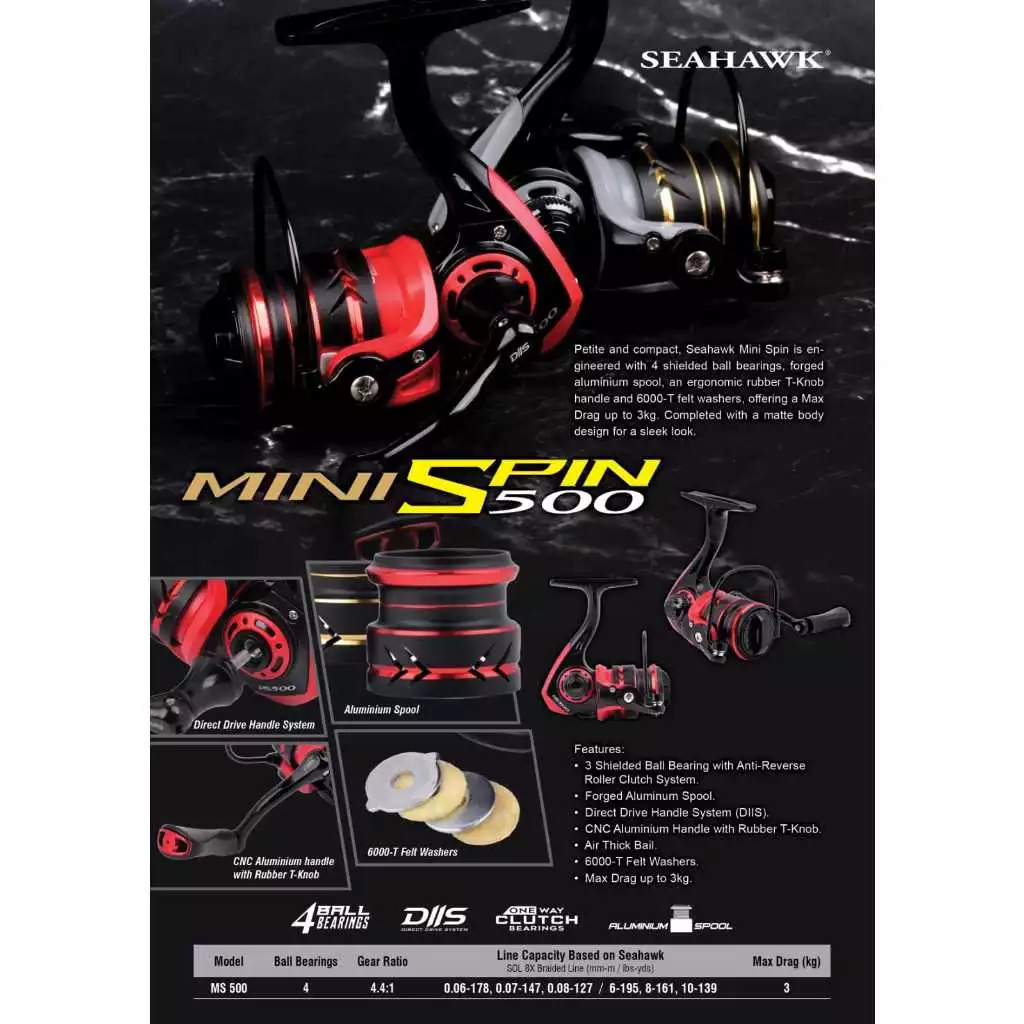 REEL SPINNING SEAHAWK MINI SPIN POWER HANDLE 500