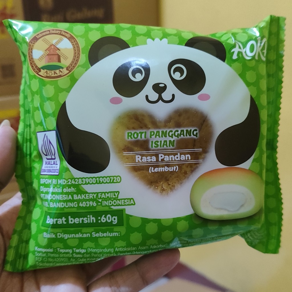 

Roti Panggang Isian AOKA Lembut Bun Panda isi 60 pcs (Dus/Karton)