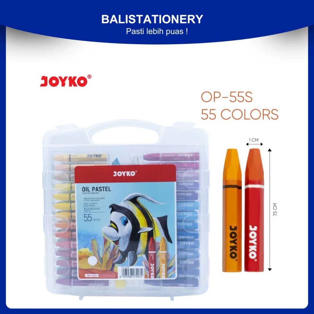 

Oil Pastel / Crayon Joyko 55 Warna