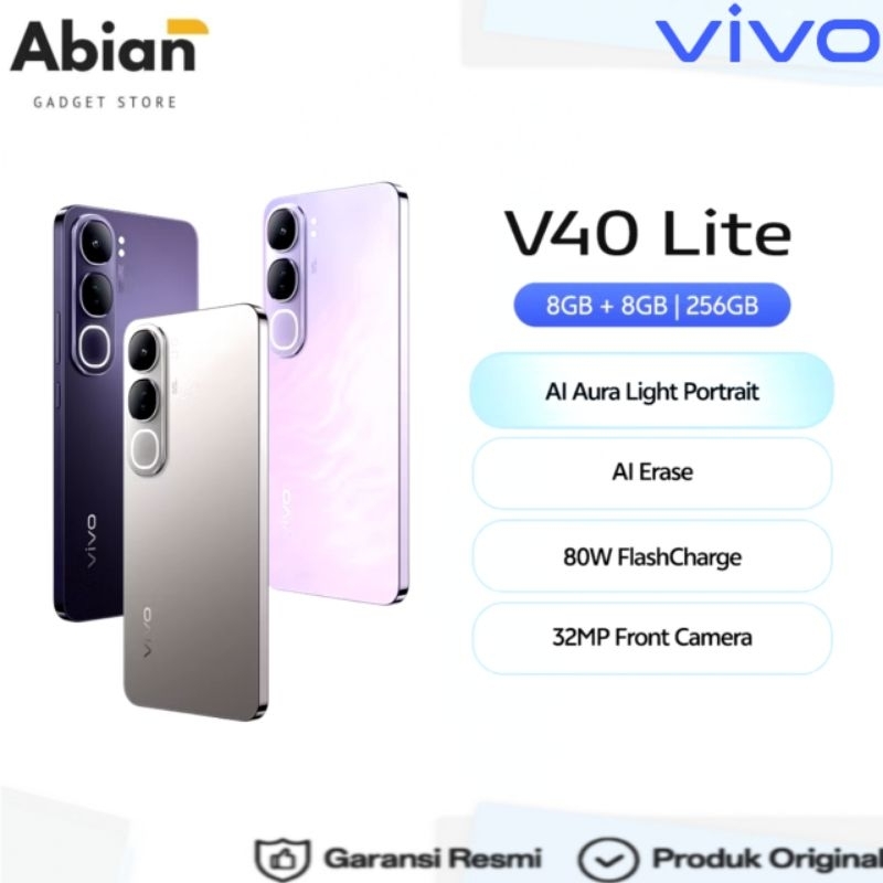 VIVO V40 LITE 4G {8GB/128GB} {8GB/256GB} GARANSI RESMI VIVO