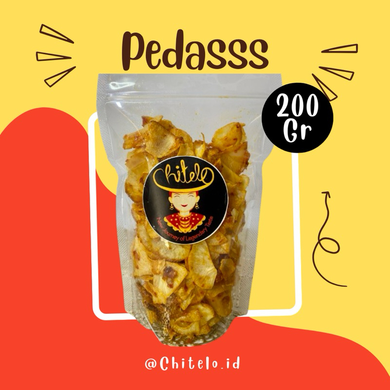 

CHITELO - KERIPIK SINGKONG PEDAS MANIS CABE ASLI TANPA PENGAWET (200gr)