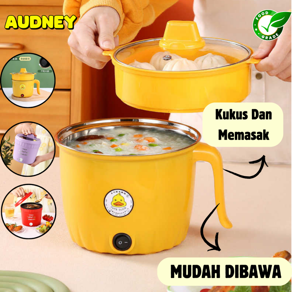 Panci Listrik Serbaguna Hemat Listrik 450 Watt / Rice Cooker Mini Electrik Cooker Pan Anti Lengket