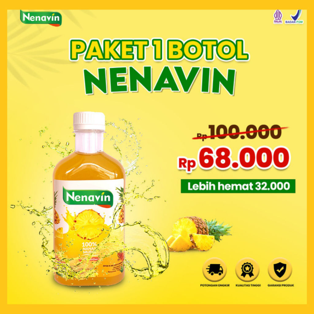 

✅ Nenavin Cuka Nanas Original 280 ml Kolestrol Diabetes Asam Urat