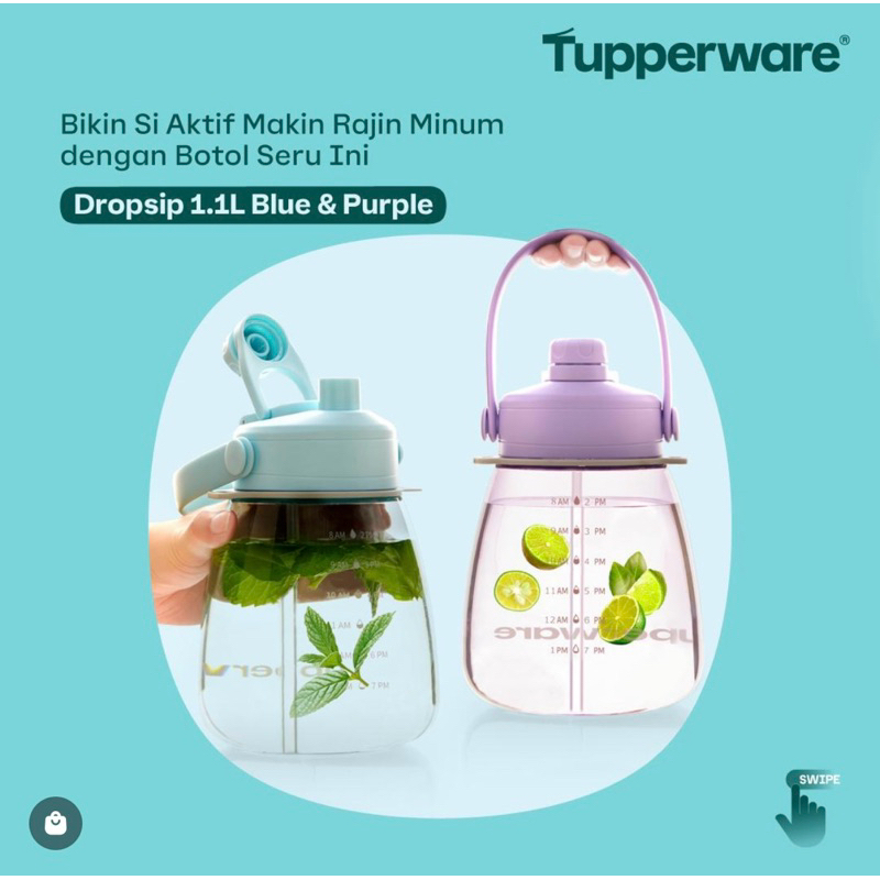 Botol air minum kristal 1.1lt tupperware