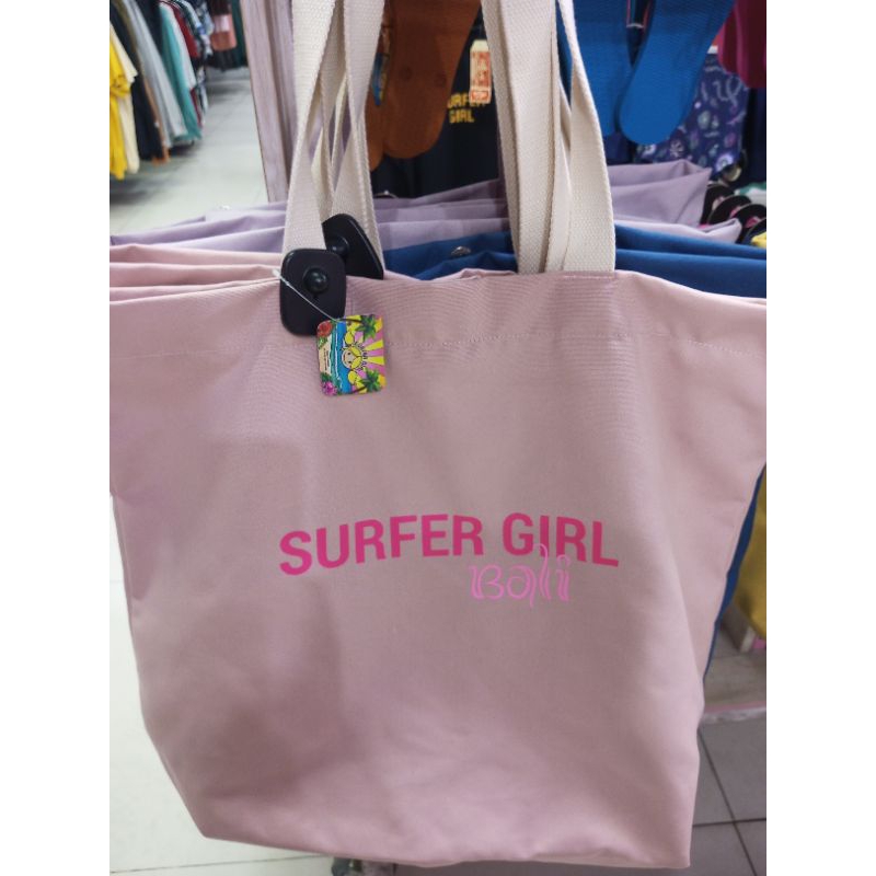 SURFER GIRL TAS TOTE BAG ORIGINAL PINK