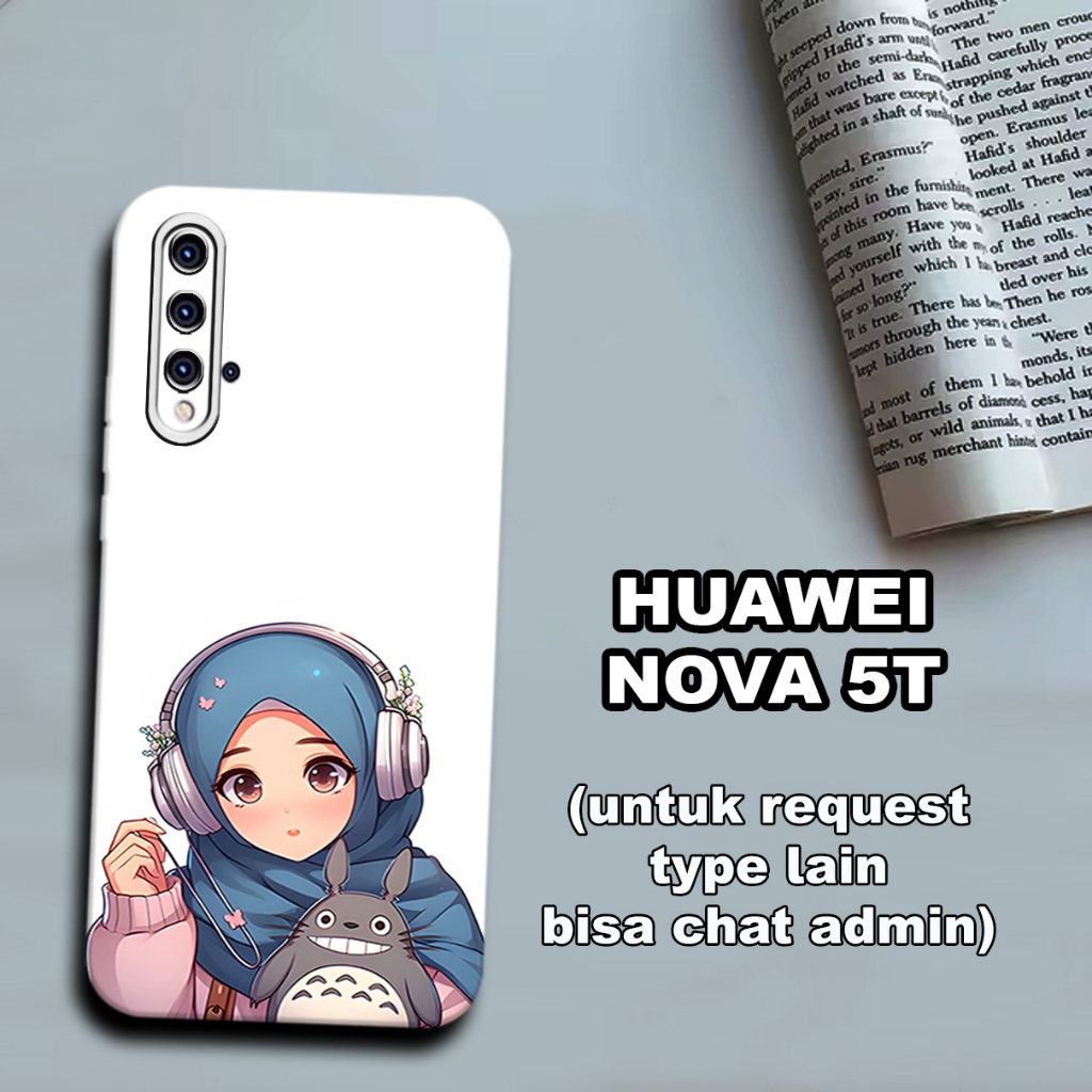 CC32/ Softcase karet lentur untuk huawei nova 5t /Motif hijab/case huawei nova 5t/kesing huawei nova