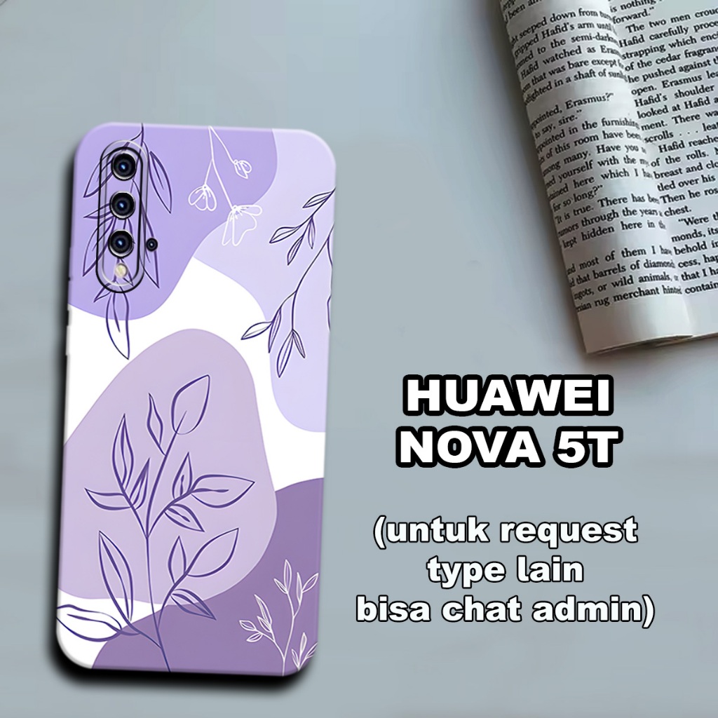 CC34/ Softcase karet lentur untuk huawei nova 5t /Motif bunga/case huawei nova 5t/kesing huawei nova