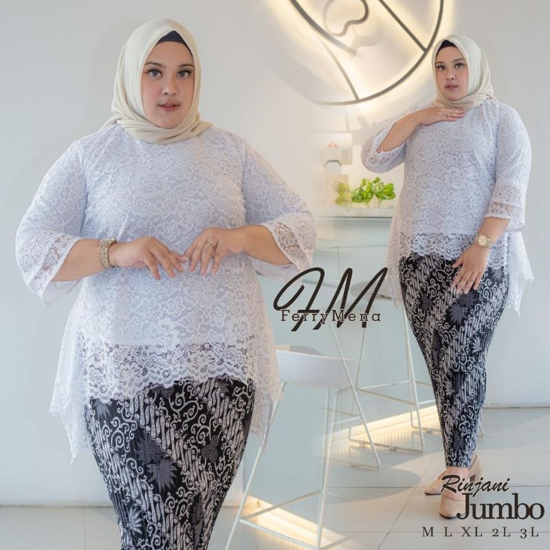 SYIFA KEBAYA • COD  SETELAN KEBAYA JUMBO LD 130 CM KEBAYA UKURAN BIGG SIZE KEBAYA RINJANI BROKAT KEB