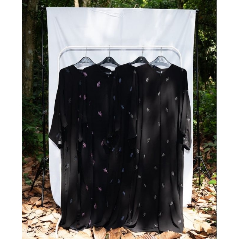 SOHIFAA ABAYA BY ALJENNA BUR BLACK ASH KAMBABA MAGNOLIA MOOD INDIGO PINE VINEYARD WINE