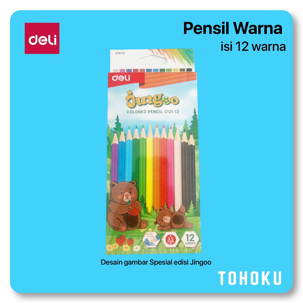 

Deli - Colored Pencil / Pensil Warna Lucu 12 24 Warna Pewarnaan Cerah EC121-12