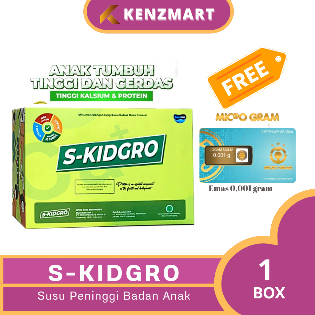 

S-KIDGRO - Peninggi Badan Terbaik Untuk Anak - 1 BOX