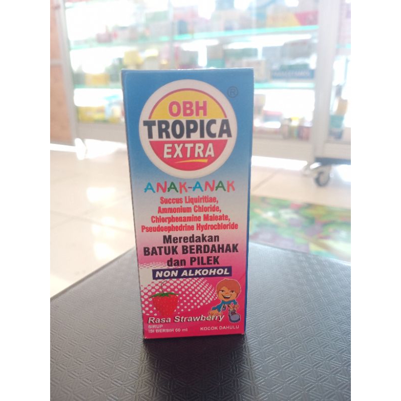 OBH Tropica Extra Anak Rasa Strawberry 60 ml / Meredakan Batuk Berdahak & Pilek