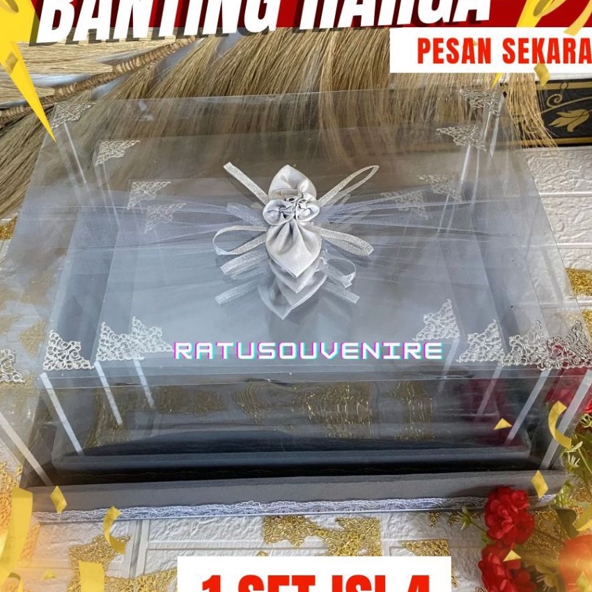 

Wow Kotak Seserahan Pernikahan Set Lengkap isi 4 Box Hantaran Parcel Mika Unik Kekan