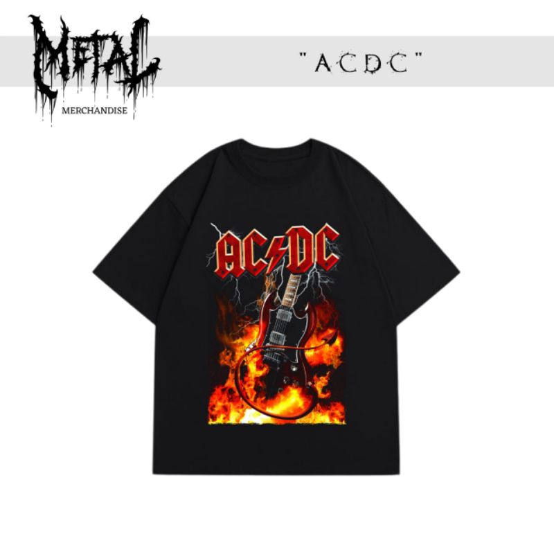 T-shirt ACDC kaos band metal rock luar negeri original