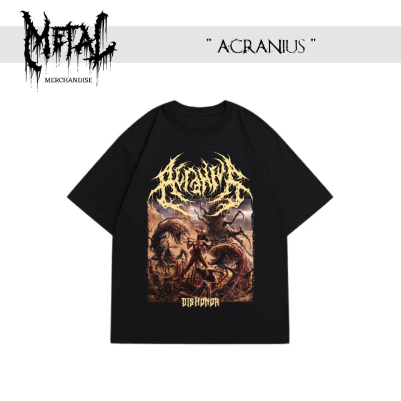 T-shirt Acranius kaos band metal luar negeri original