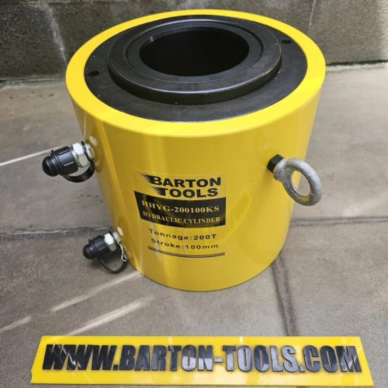 Double 200T 100mm Hollow Plunger Stroke Hydraulic Cylinder BARTON