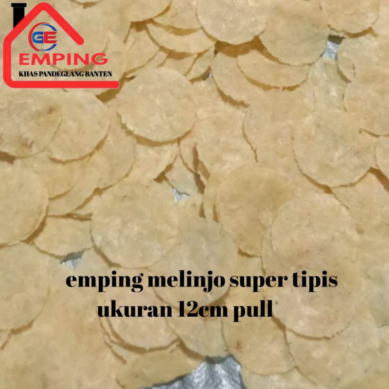 

emping melinjo super tipis kering ukuran 12cm emping lebar kemasan 1kg original khas Pandeglang Banten