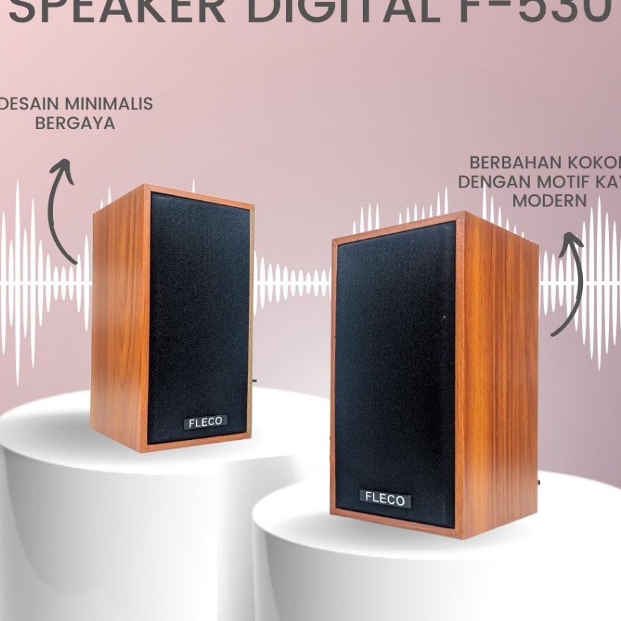 Cashback Speaker Komputer Kayu Bass Fleco F53 F 53