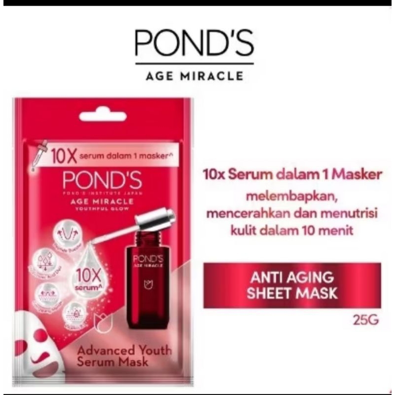 Ponds Age Miracle Serum Sheet Mask Anti Aging 25G