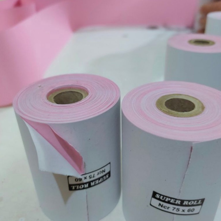 

Garansi Langsung Kertas Kasir Ncr 2ply 75x6 paket 1 roll Struk kasir