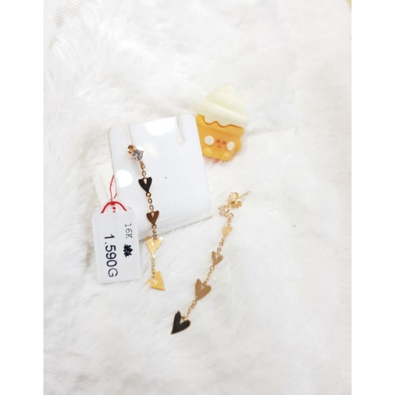 Anting emas 70 hati susun