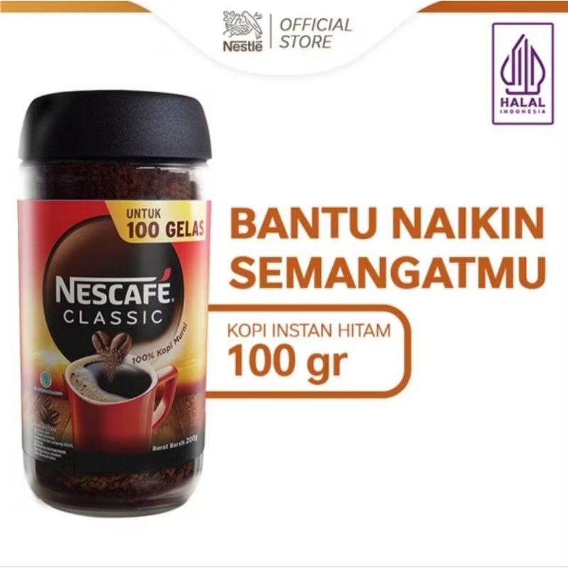 

Nescafe Classic Kopi Instant Kopi Hitam 100gr