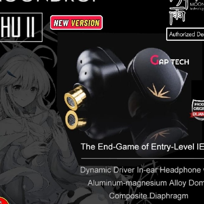 Top MOONDROP CHU II  CHU 2  CHU2  CHU 2 DSP  CHU II DSP Dynamic Driver InEar Monitor iem Orinal