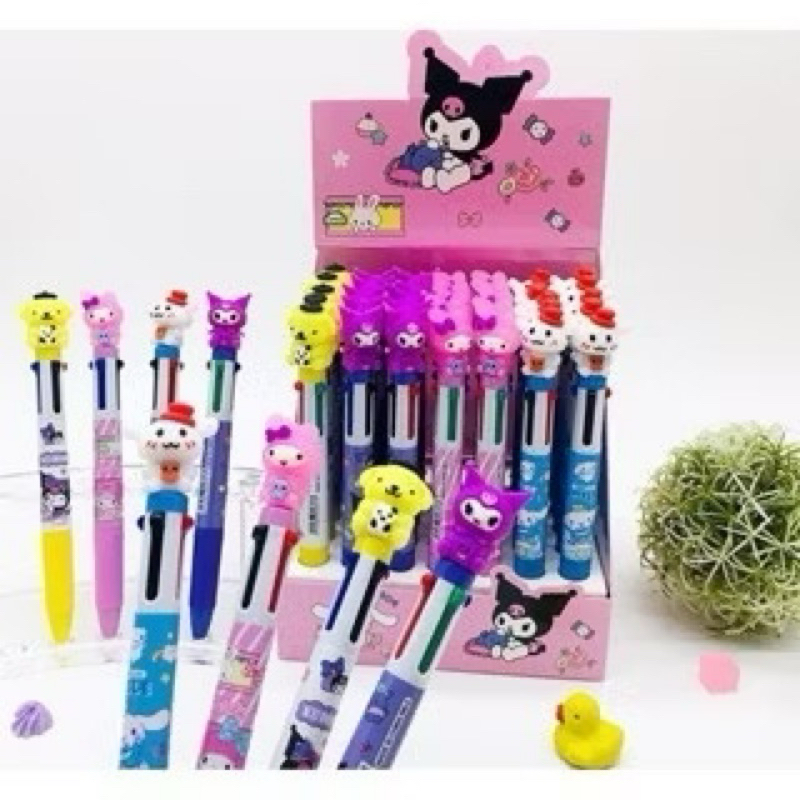

PULPEN 4 WARNA SANRIO MURAH / BOLPEN WARNA KARAKTER / bolpoin viral motif kepala boneka (SATUAN)