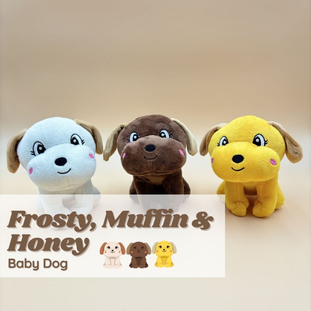Boneka Anjing Kecil Lucu - Plushie Mini Anjing, Boneka Lembut Imut untuk Anak dan Hadiah