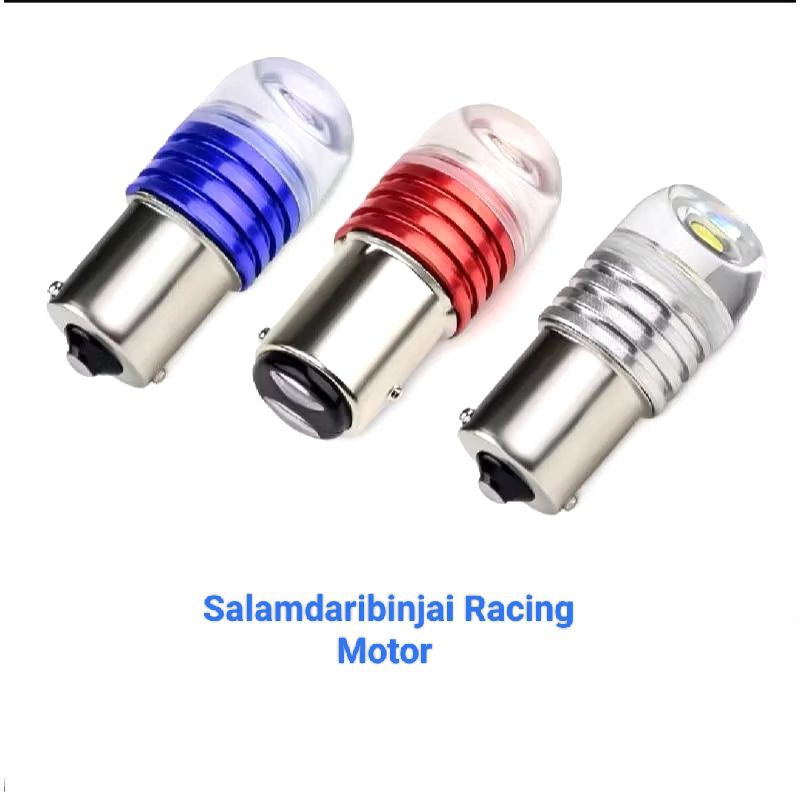 Bohlam Lampu Stop Bayonet Kedip Flash Lampu Led 3Mata Stop Rem Belakang Lampu Rem belakang lampu bel