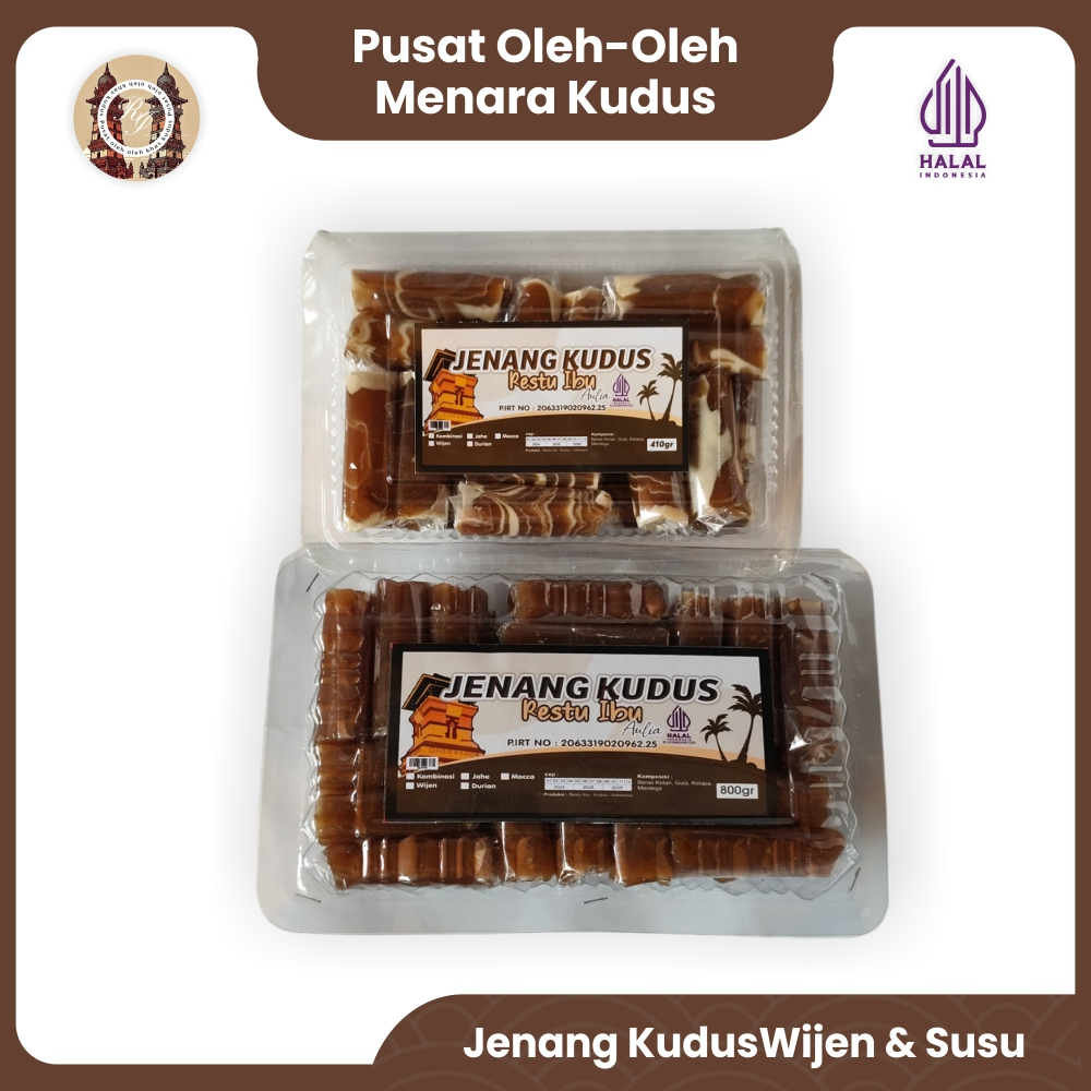 

Jenang Kudus Oleh-oleh khas Kudus, Wijen, Susu 210 Gr 410 Gr 800 Gr