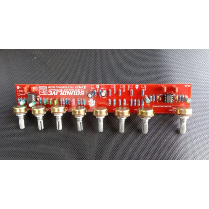 kit mixer yamaha / penguat mic 8 potensio sudah modif