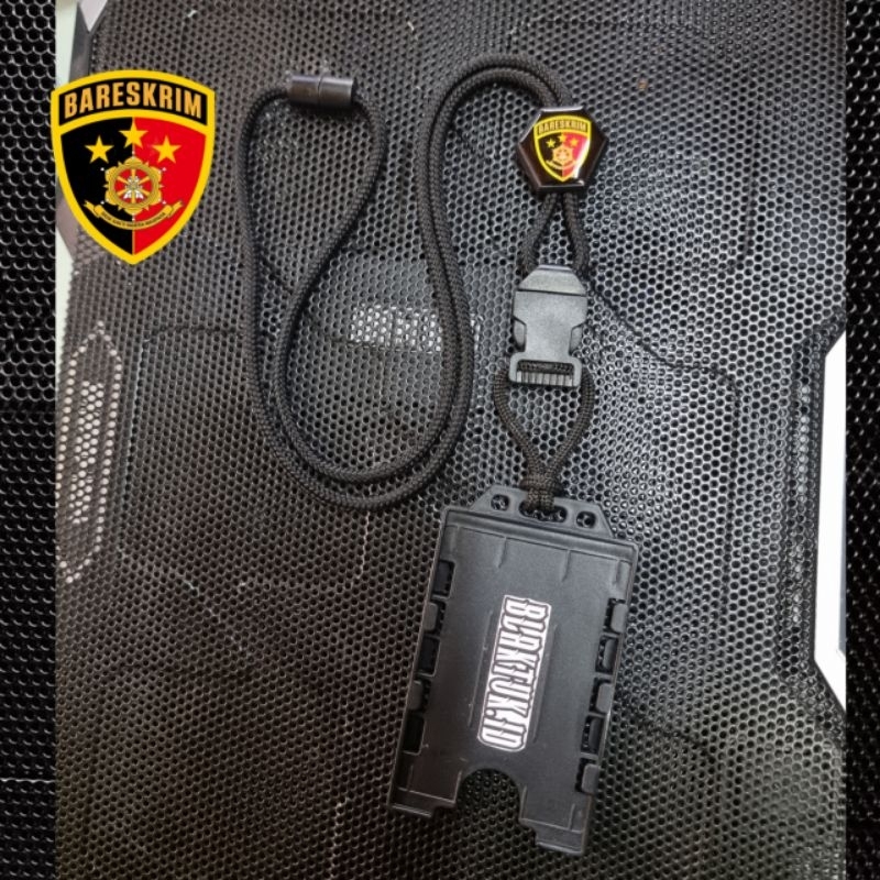 

Lanyard tactical holder id card Slide exagonal logo BARESKRIM POLRI