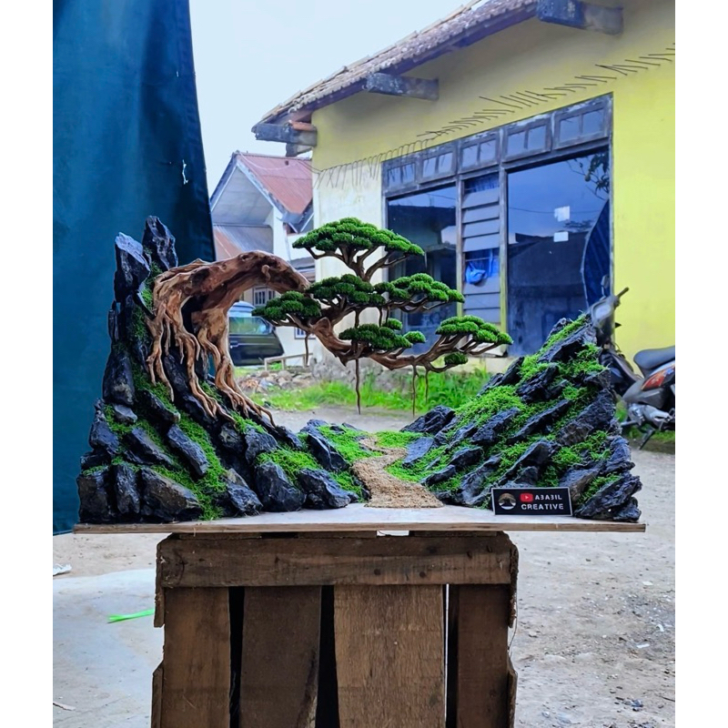 Hardscape Sintetis Bonsai Diorama | Hardscape bonsai Aquascape