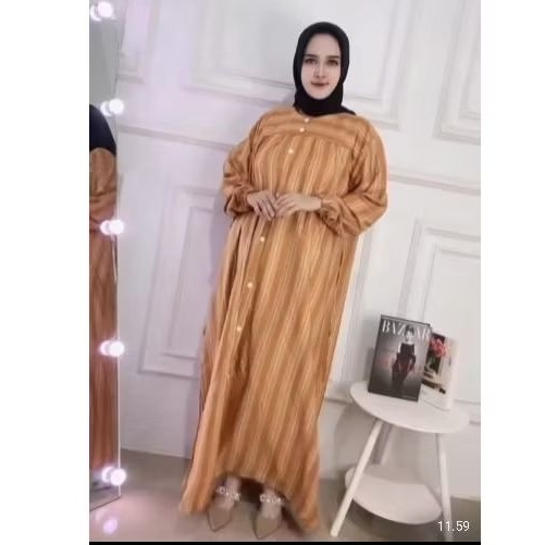 gamis batik salur premium, jumbo LD 130