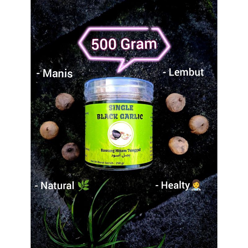 

Black Garlic Tunggal 500 Gram - Bawang Hitam Tunggal 500 Gram - Langsung Dari Pabrik Bawang Hitam