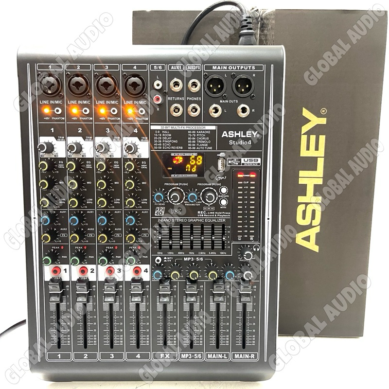 Power Mixer Ashley Studio 4 Original 4channel studio4 Mixing 4 Bagus Murah ( Bisa COD )