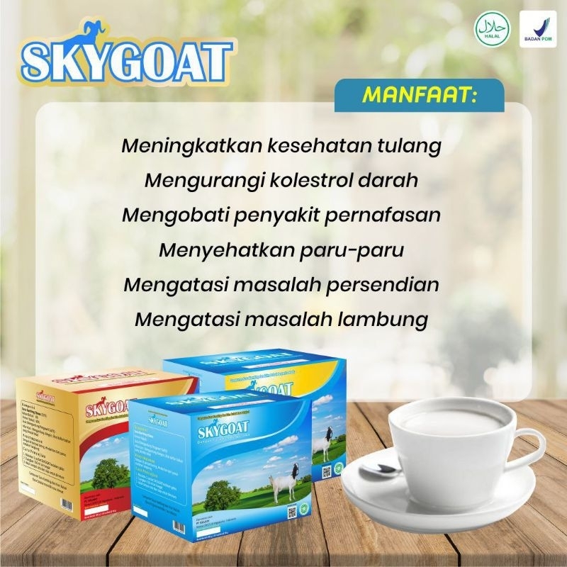 

Susu kambing bubuk 200gr skygoat rasa original