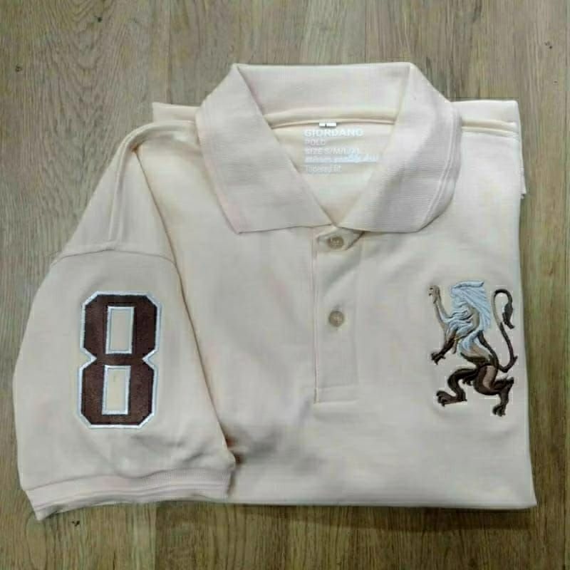 Polo giordano 3d lion GIORDANO polo shirt Kaos polo pria bordir Nb