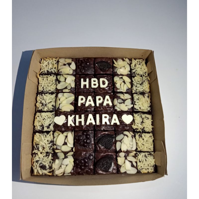 

fudgy brownies ultah ukuran 20×20