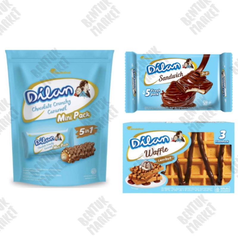 

DILAN Sandwich Coklat Vanila 80gr / DILAN Coklat Waffle 3x16gr / DILAN Choco Crunchy Caramel 95gr / Makanan Ringan / Cemilan Instan