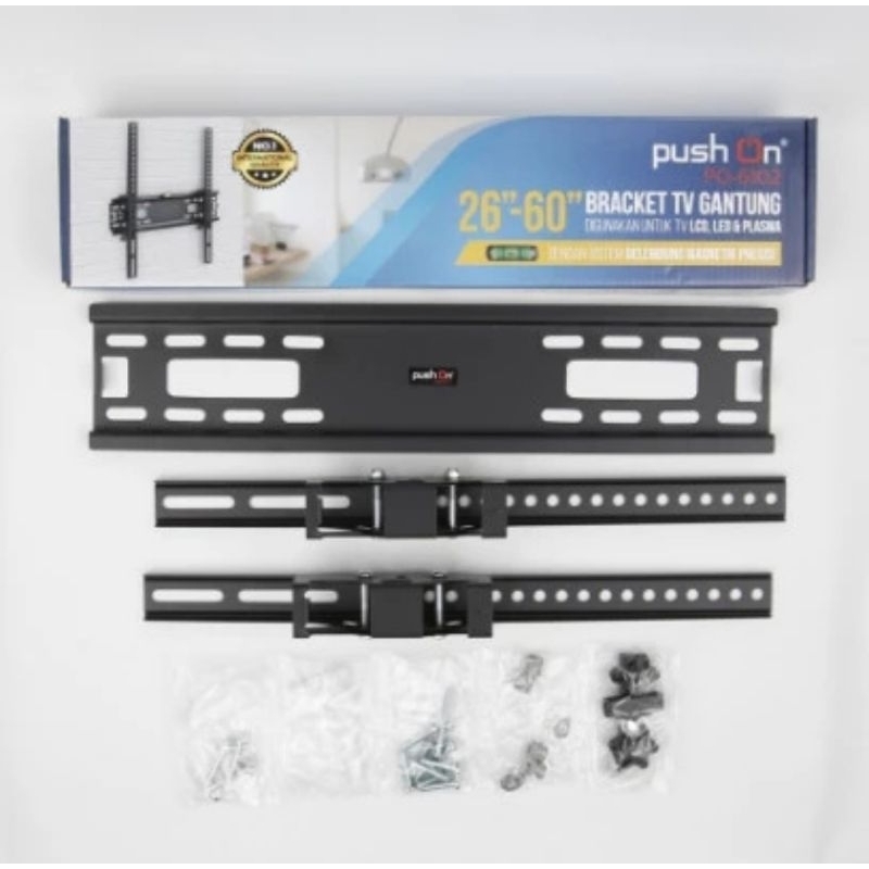 Push On Bracket tembok Led PO 6102 TV LCD 26" - 60"