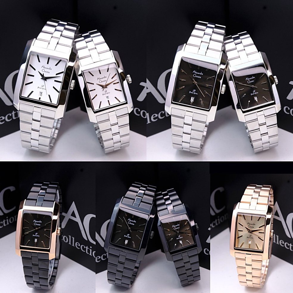 KODE G57T AC 137 ALEXANDRE CHRISTIE AC137 JAM TANGAN COUPLE MODEL KOTAK ORIGINAL GARANSI RESMI ANALO