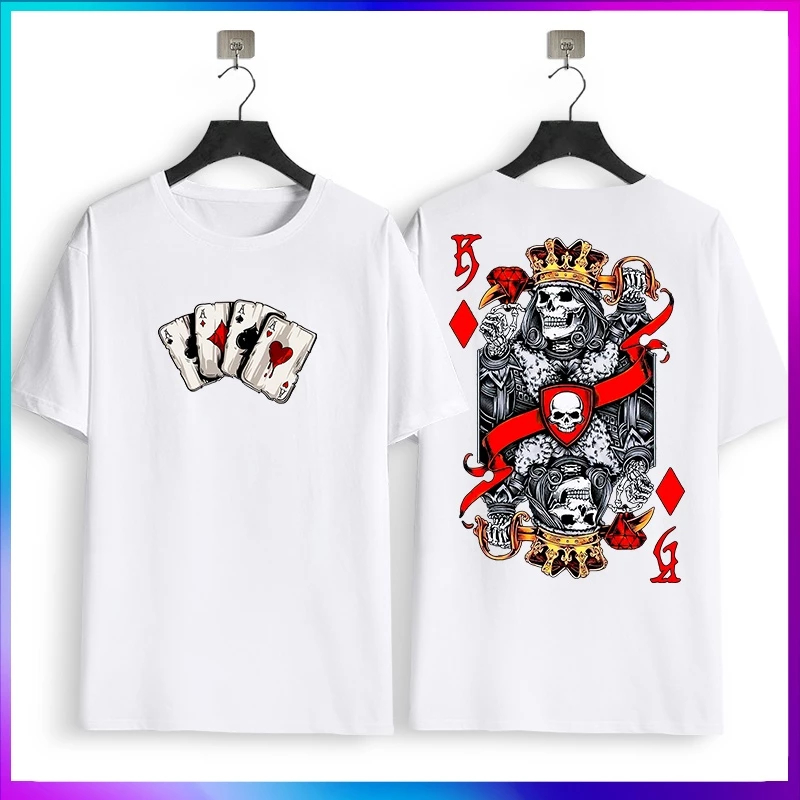 AZIAN_SHOP | T-shirt Baju Pria Wanita Custom  poker Spade K joker Bahan Tebal Premium | Kaos Baju At