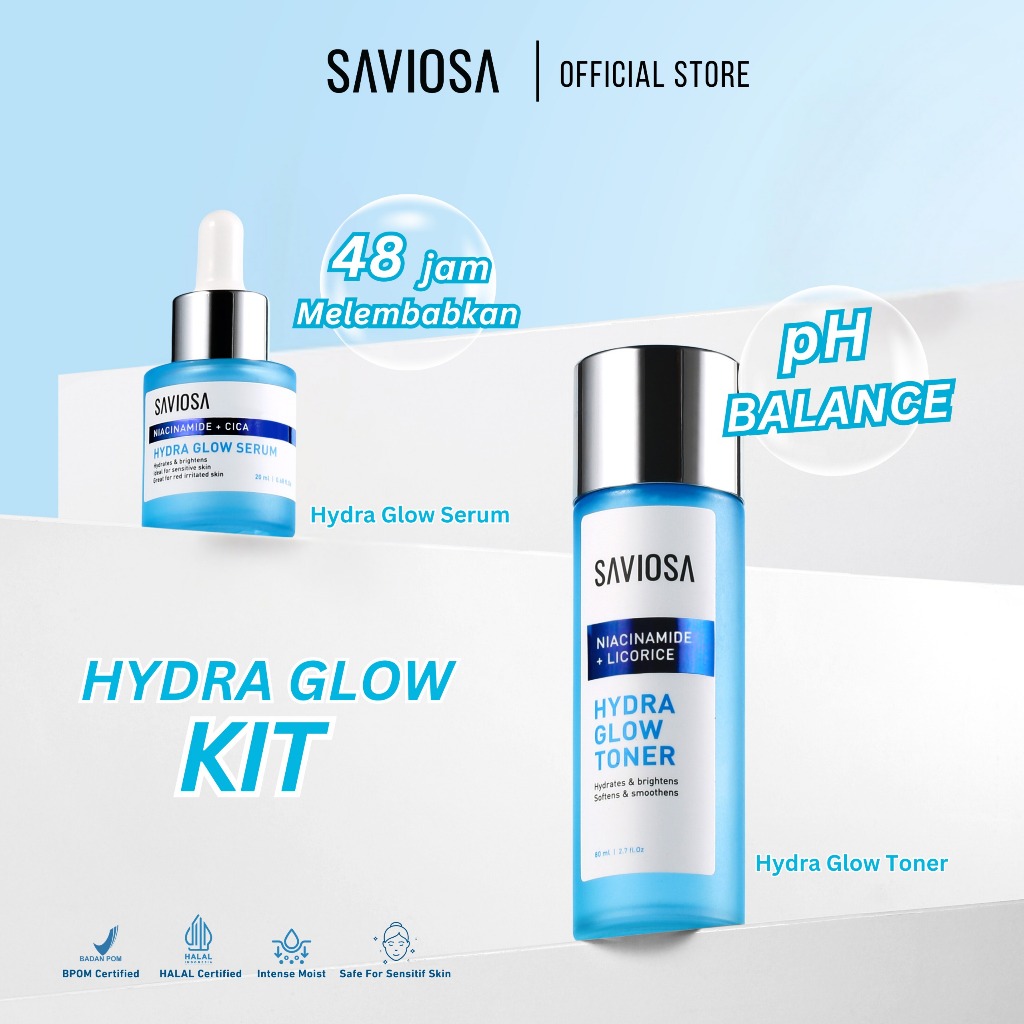 SAVIOSA Hydra Glow Toner + Hydra Glow Serum 2 Pcs
