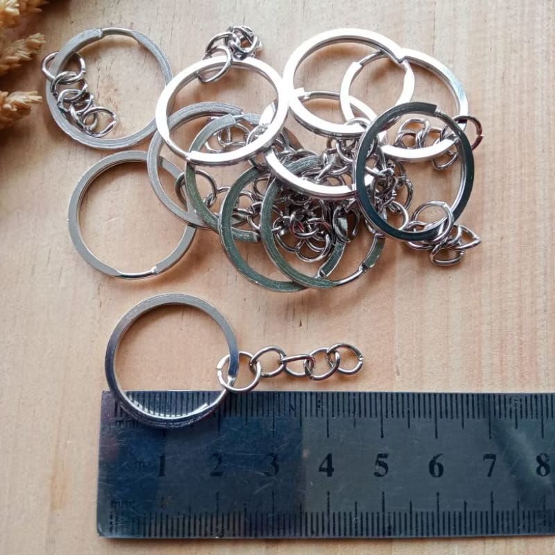 (1 lusin) Keychain ring/gantungan kunci gepeng