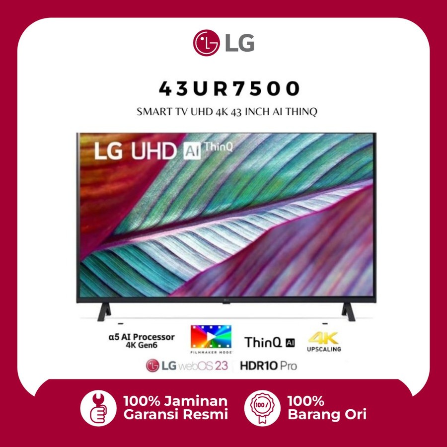 LED LG 43UR7500PSC / LG LED SMART TV UHD 4K AI THINQ 43UR7500 [43 INCH]
