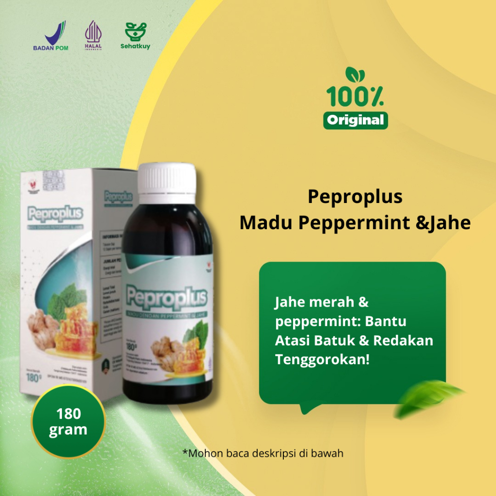 

PEPROPLUS - Obat Batuk Mengatasi Sakit Tenggorokan Radang Sesak Nafas Amandel 180gr